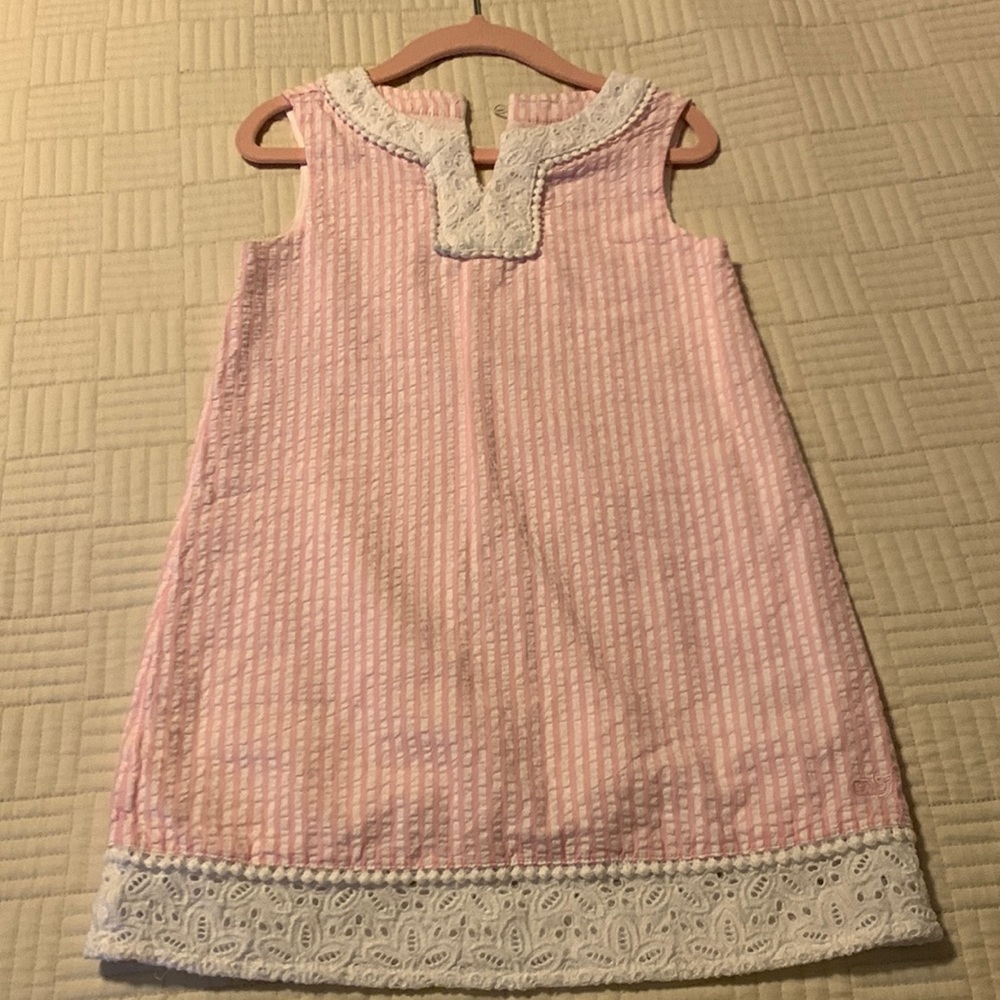 Vineyard vines pink and white striped dress. Like new!